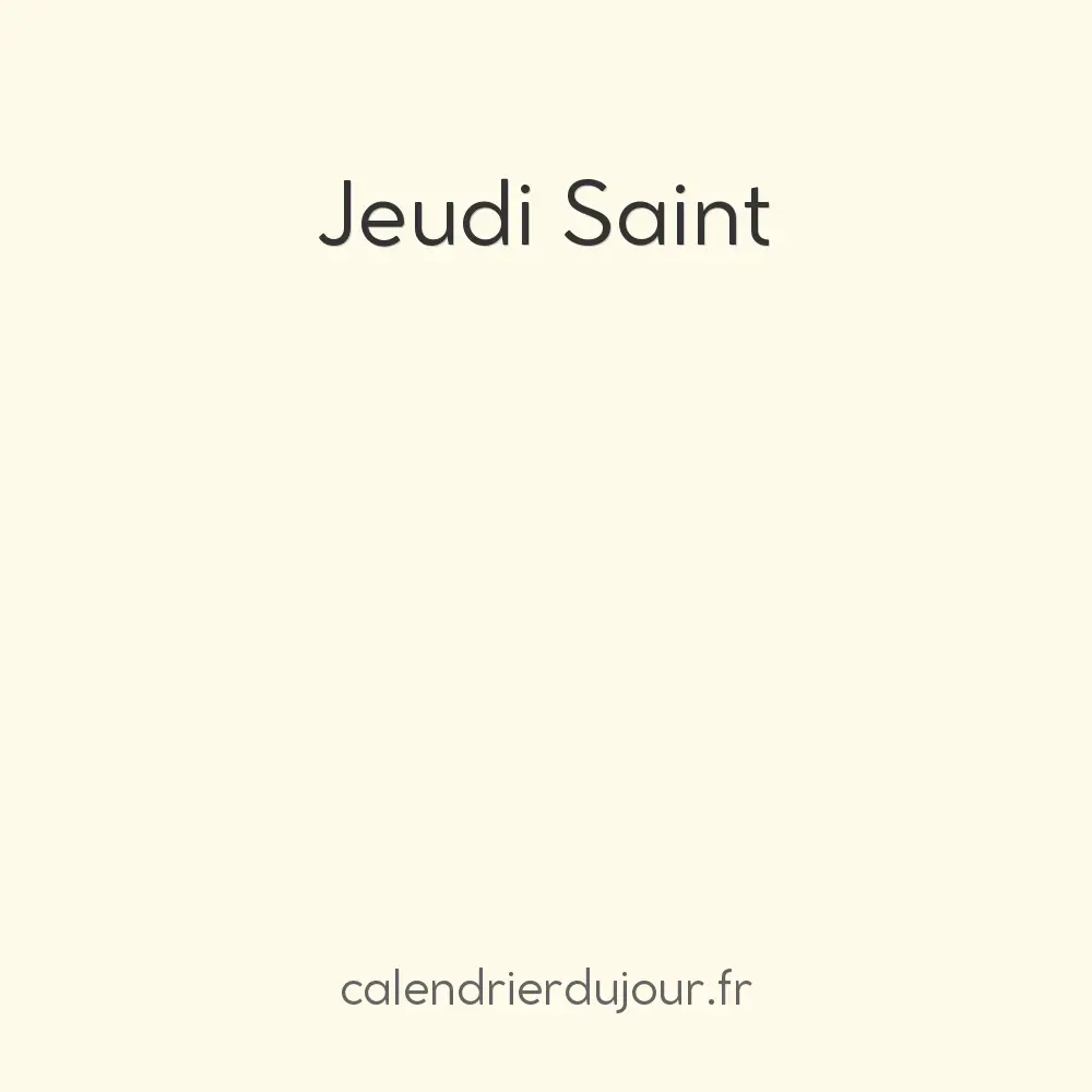 Jeudi Saint