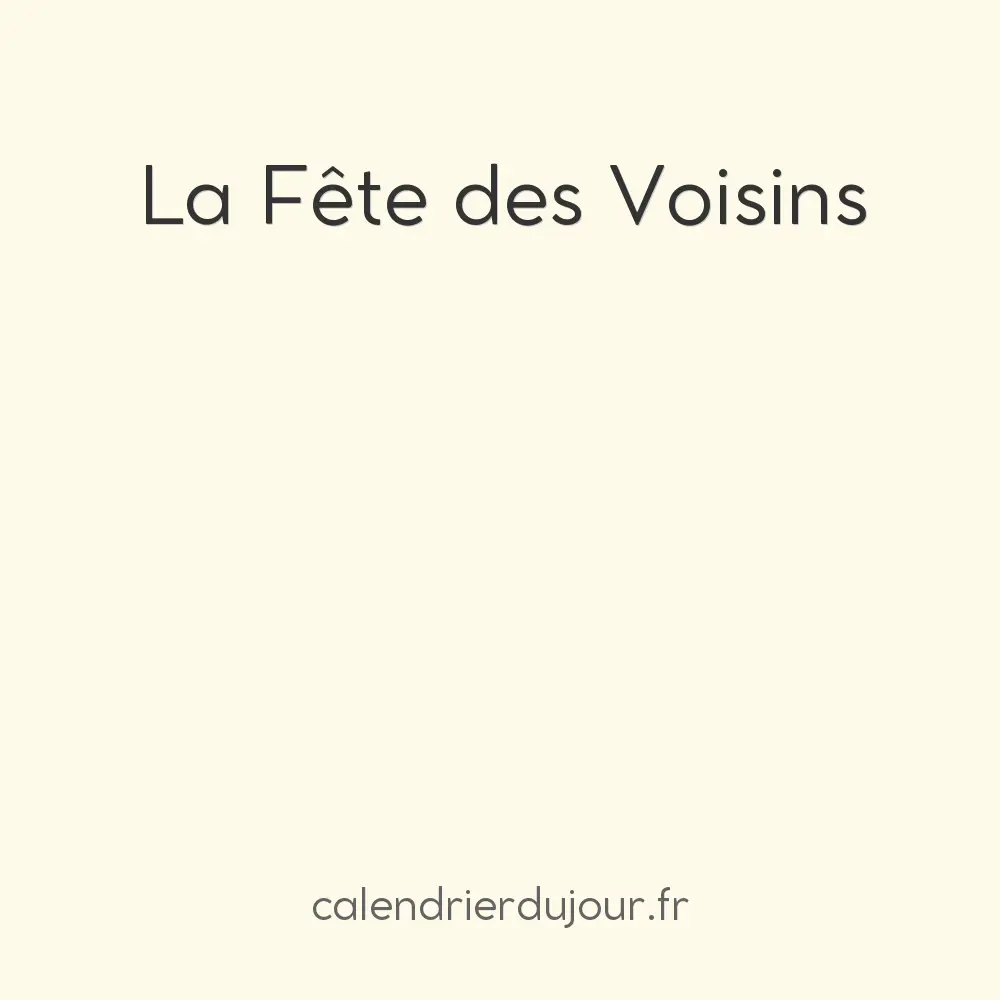 La Fête des Voisins