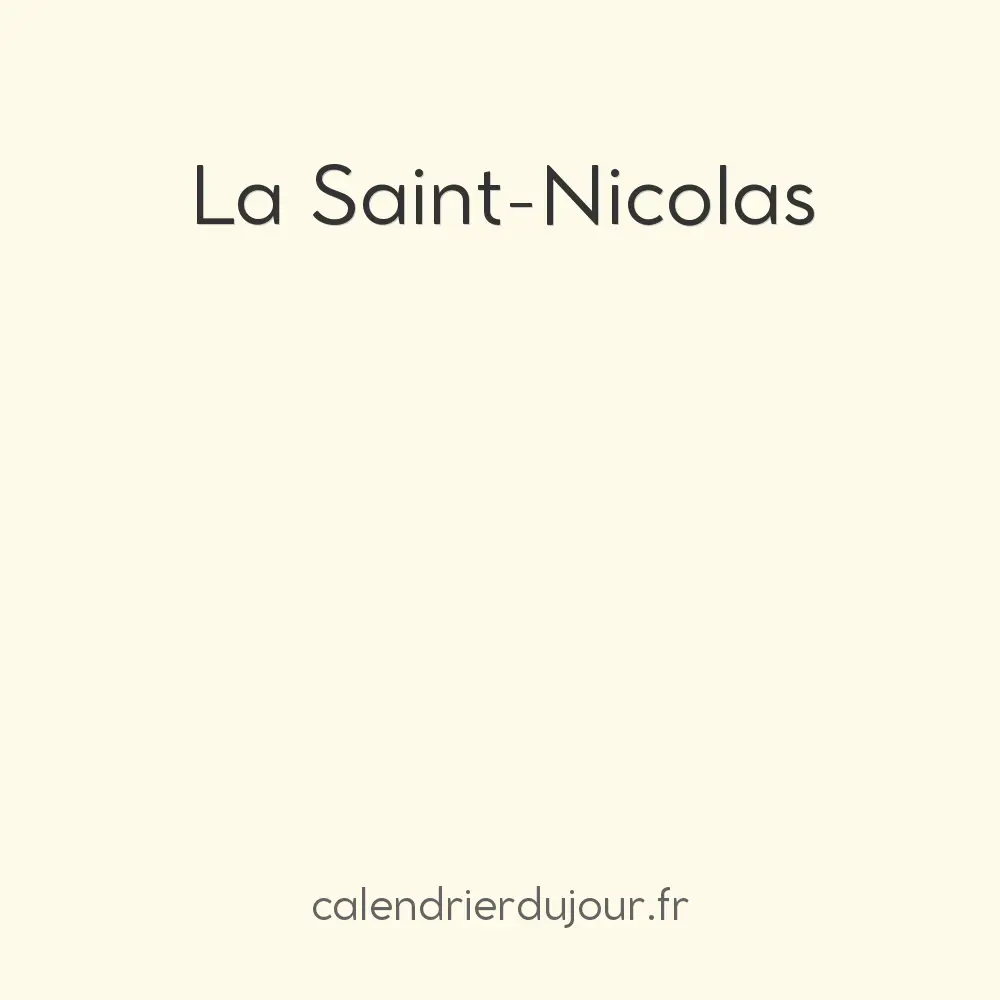 La Saint-Nicolas