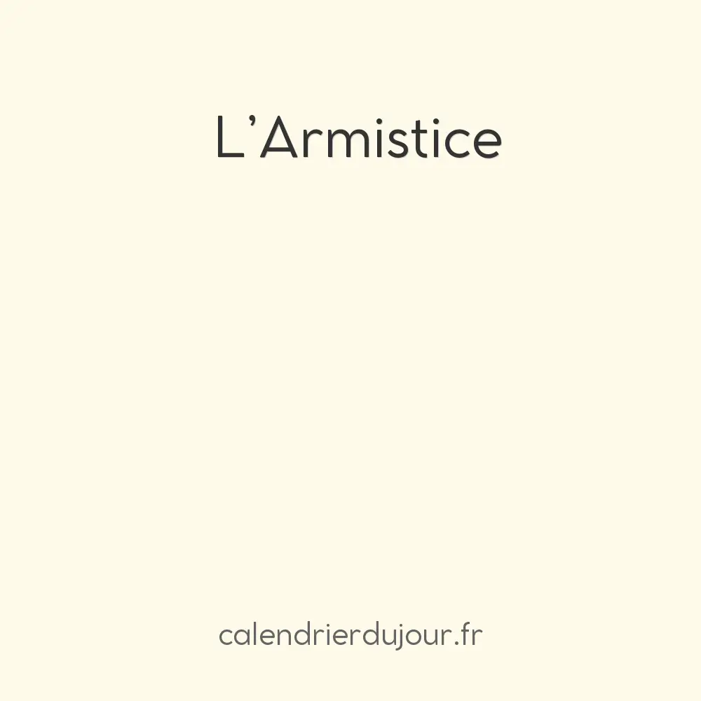  L’Armistice