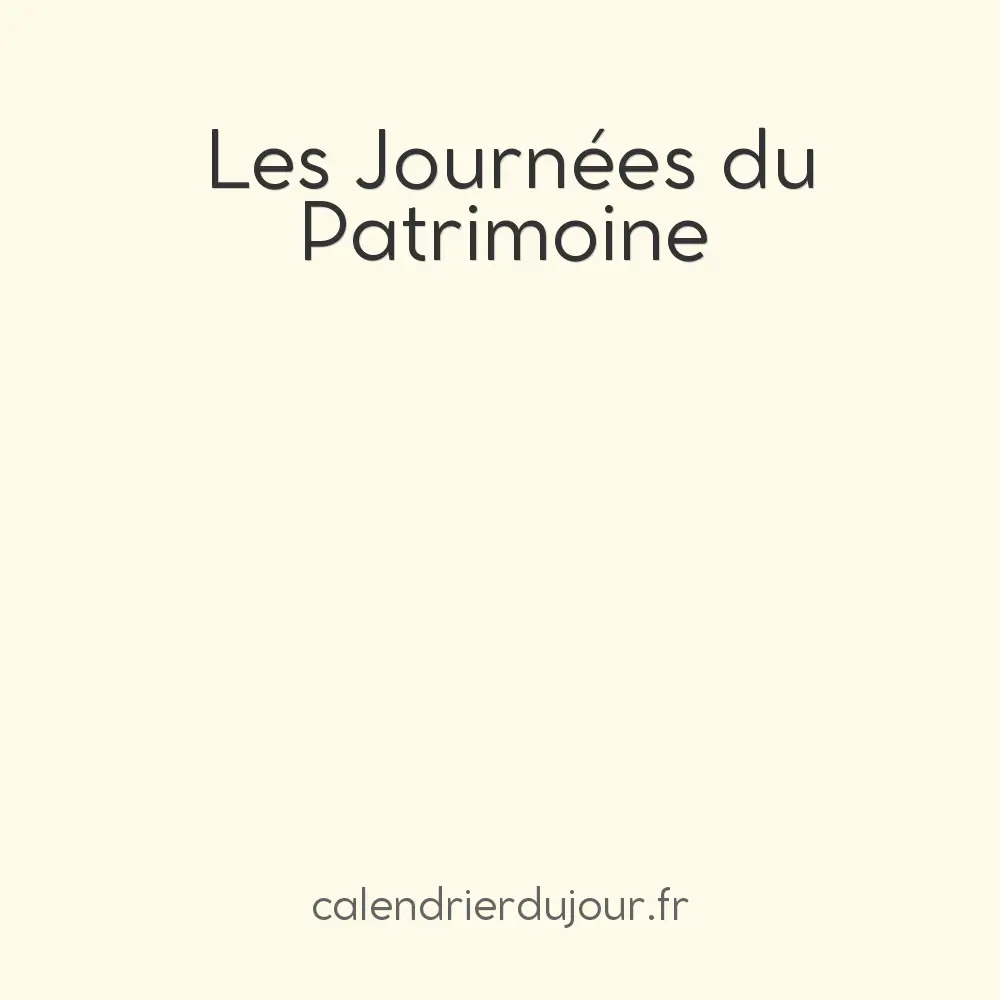  Les Journées du Patrimoine